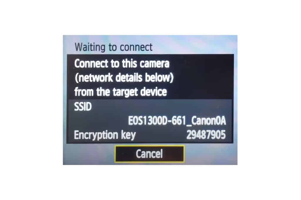 Connect iPhone to Canon camera 
