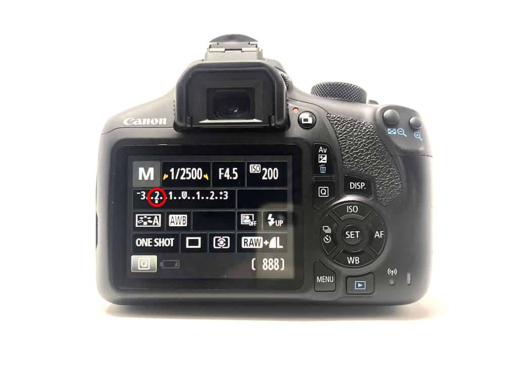 What is exposure compensation? Manual mode with exposure compensation set to minus 2.