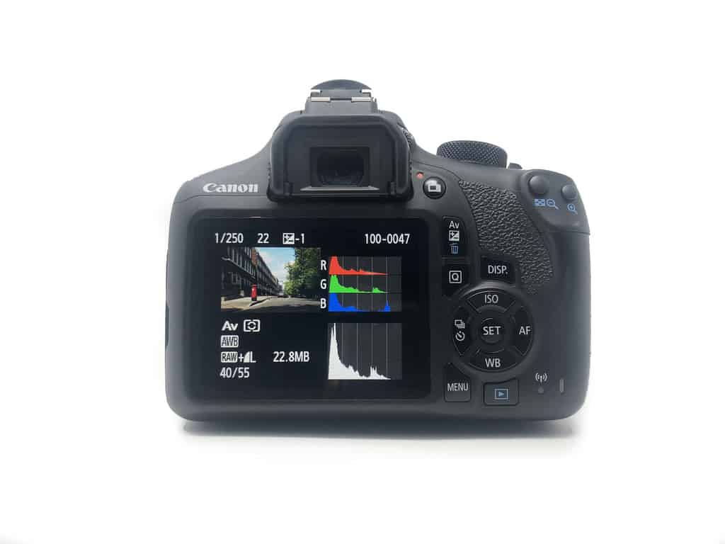 How to Read a Histogram in Photography! Colour histogram on a DSLR camera.