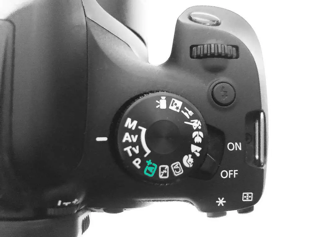 Canon Shooting Modes. Canon main program dial.