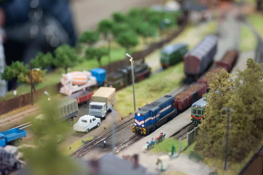 How to Take Amazing Fake Miniature Photos? Photo of a miniature train model.