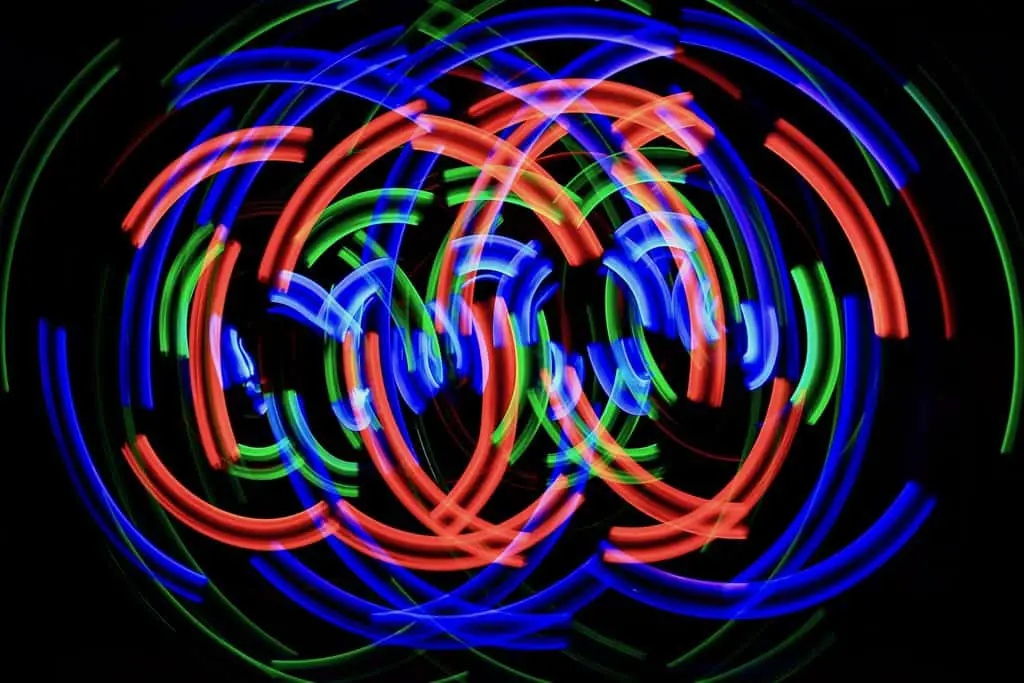 How to Paint With Light in Photography! Rotating coloured light sources.
