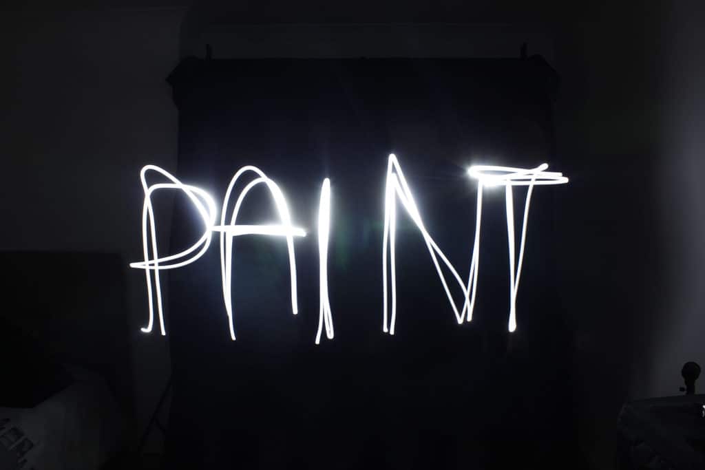 How to Paint With Light in Photography! Light graffiti the word "Paint"."