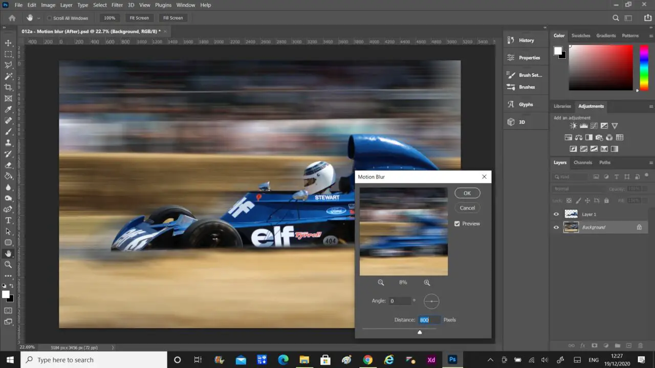 How to Get a Blurred Background With a DSLR! Motion blur effect in Photoshop.