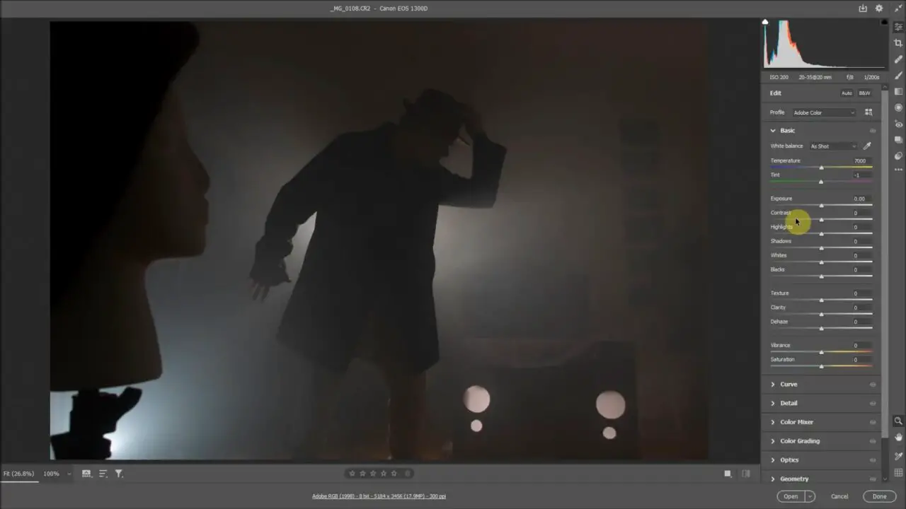 How to Use a Fog Machine to Create a Foggy Street Photo Indoors! Post processing in Adobe Camera RAW.