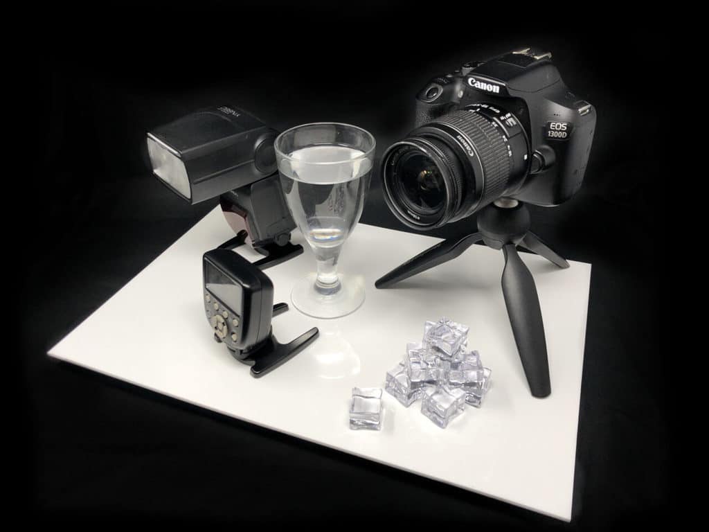 Ice Cube Splash Photography. Essential kit required.