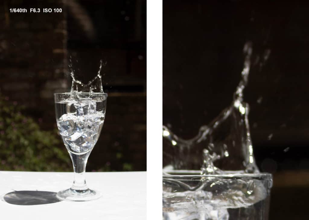 Amazing Splash Photography Without Flash! Splash fail, blurred splash trails, 1/640th of a second, F6.3, ISO 100.