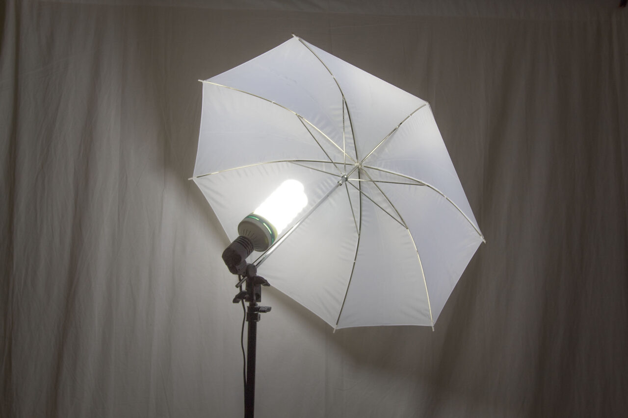 Key Light Photography: Constant light source and umbrella.