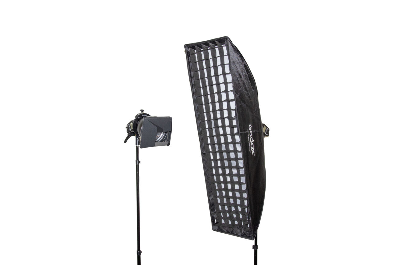 What is the Backdrop Light in Photography? Barn door and softbox modifiers.