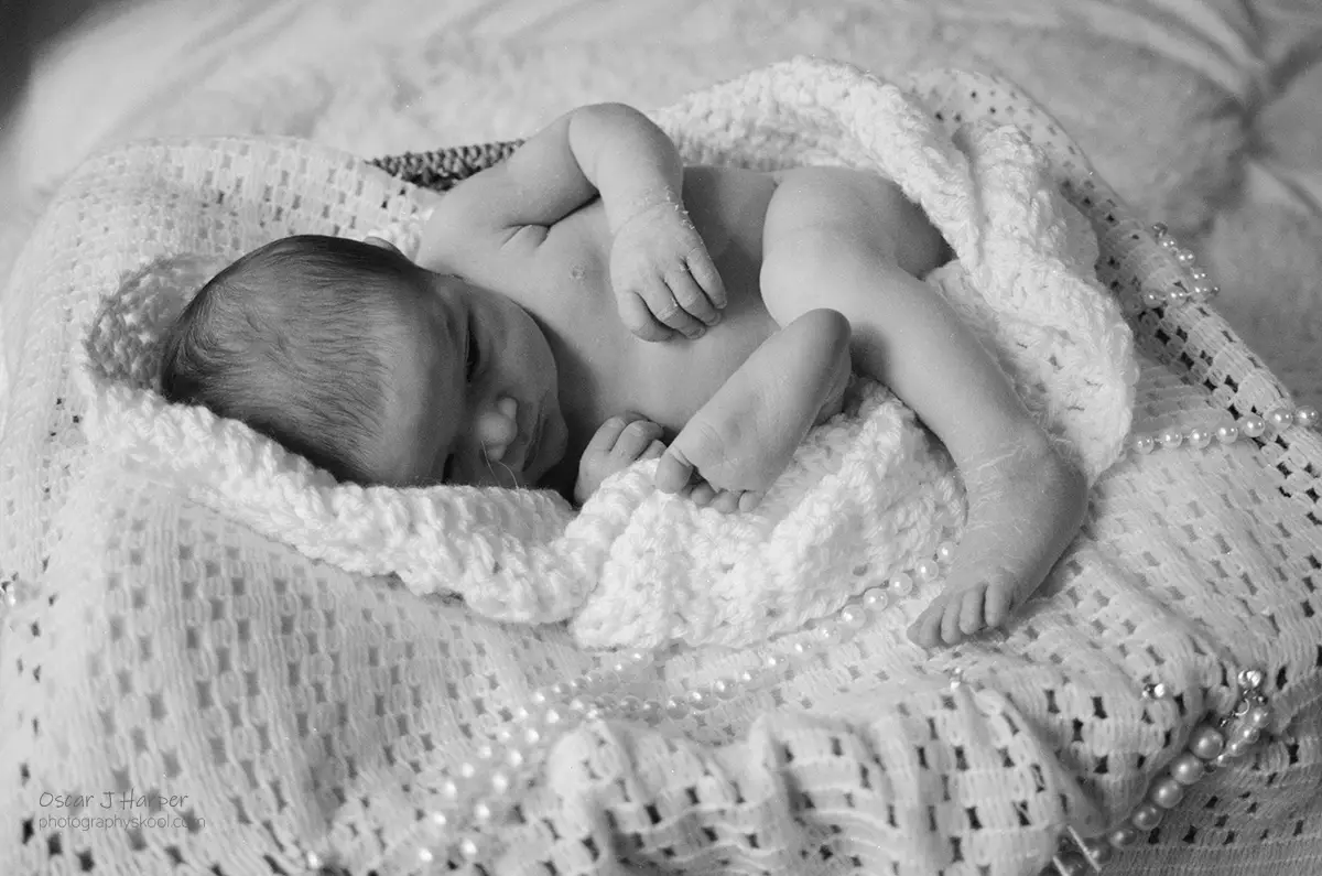 Best Time for Newborn Photos! Leg stretch casual pose.